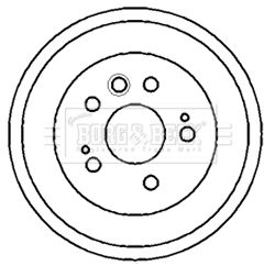 BORG & BECK Тормозной барабан BBR7180